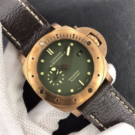 panerai bronzo 2017 kaufen|Panerai submersible bronzo green dial.